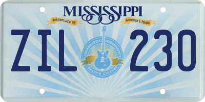 MS license plate ZIL230