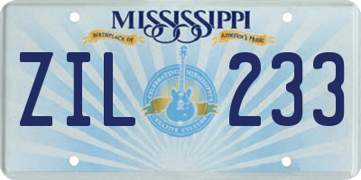 MS license plate ZIL233