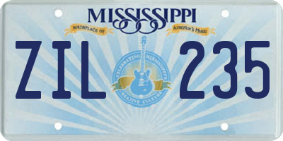 MS license plate ZIL235