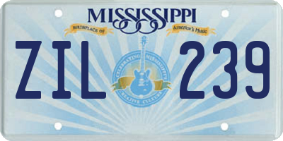 MS license plate ZIL239
