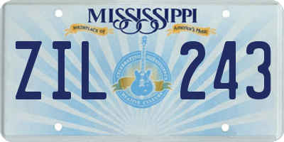 MS license plate ZIL243