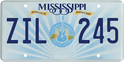 MS license plate ZIL245