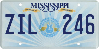 MS license plate ZIL246