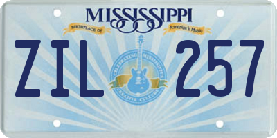 MS license plate ZIL257