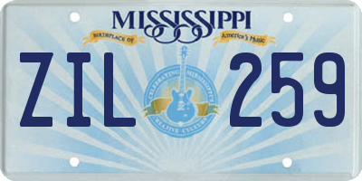 MS license plate ZIL259