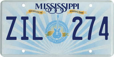 MS license plate ZIL274