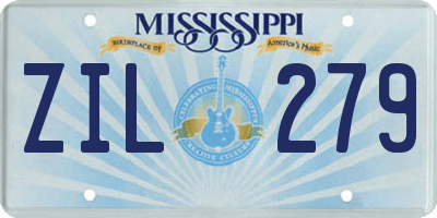 MS license plate ZIL279