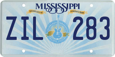 MS license plate ZIL283