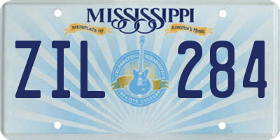 MS license plate ZIL284