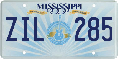 MS license plate ZIL285