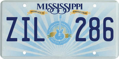 MS license plate ZIL286
