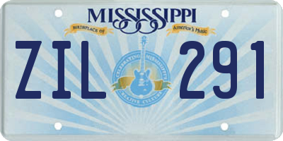MS license plate ZIL291