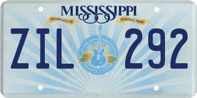 MS license plate ZIL292