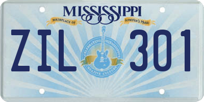 MS license plate ZIL301