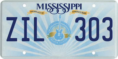 MS license plate ZIL303