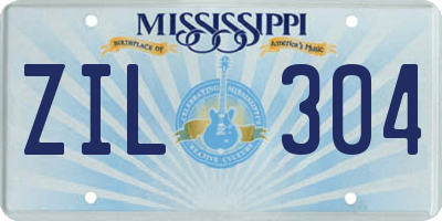 MS license plate ZIL304