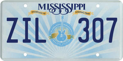 MS license plate ZIL307