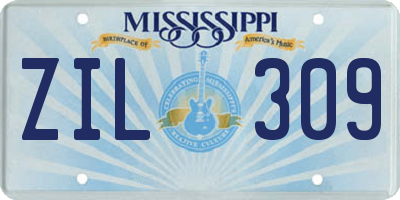 MS license plate ZIL309