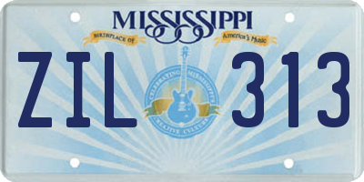 MS license plate ZIL313