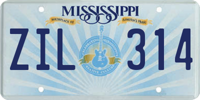MS license plate ZIL314