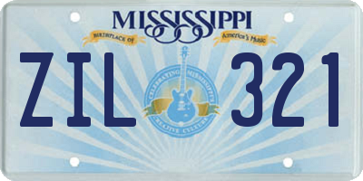 MS license plate ZIL321