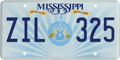 MS license plate ZIL325