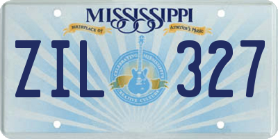 MS license plate ZIL327
