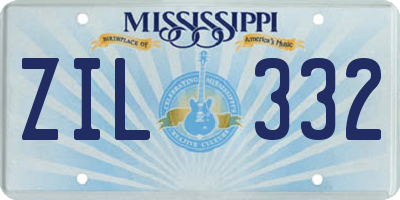 MS license plate ZIL332