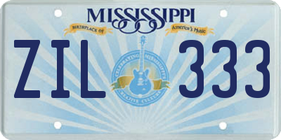 MS license plate ZIL333