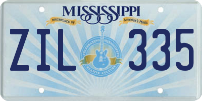 MS license plate ZIL335