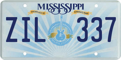 MS license plate ZIL337