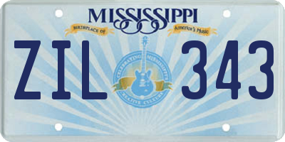 MS license plate ZIL343