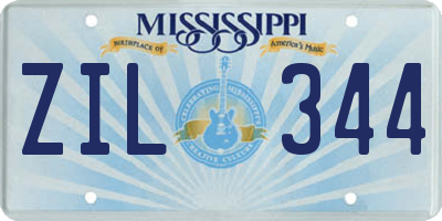 MS license plate ZIL344