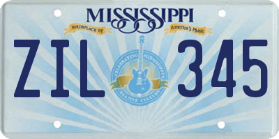 MS license plate ZIL345