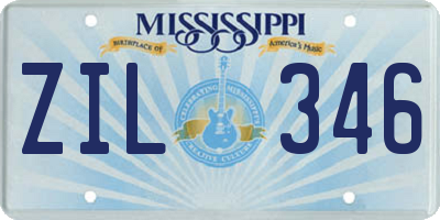 MS license plate ZIL346