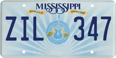 MS license plate ZIL347