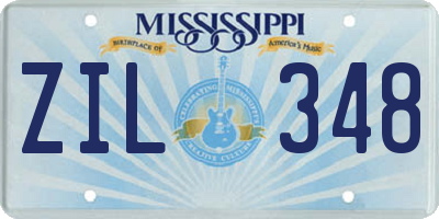 MS license plate ZIL348