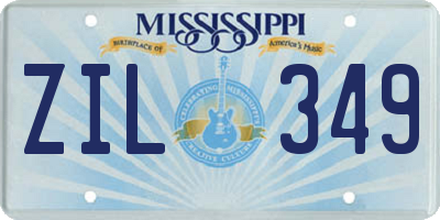 MS license plate ZIL349