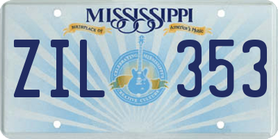 MS license plate ZIL353