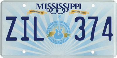 MS license plate ZIL374