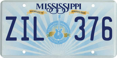 MS license plate ZIL376
