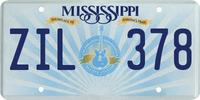 MS license plate ZIL378