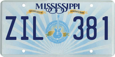 MS license plate ZIL381