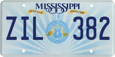 MS license plate ZIL382