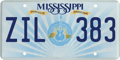 MS license plate ZIL383
