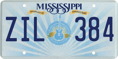 MS license plate ZIL384
