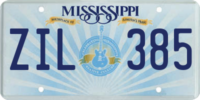 MS license plate ZIL385
