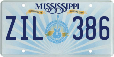 MS license plate ZIL386