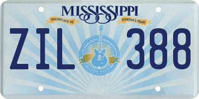 MS license plate ZIL388