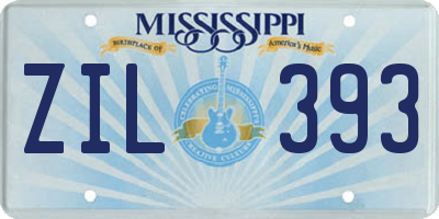 MS license plate ZIL393